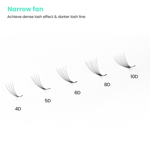 Premium narrow premade fan - 5D